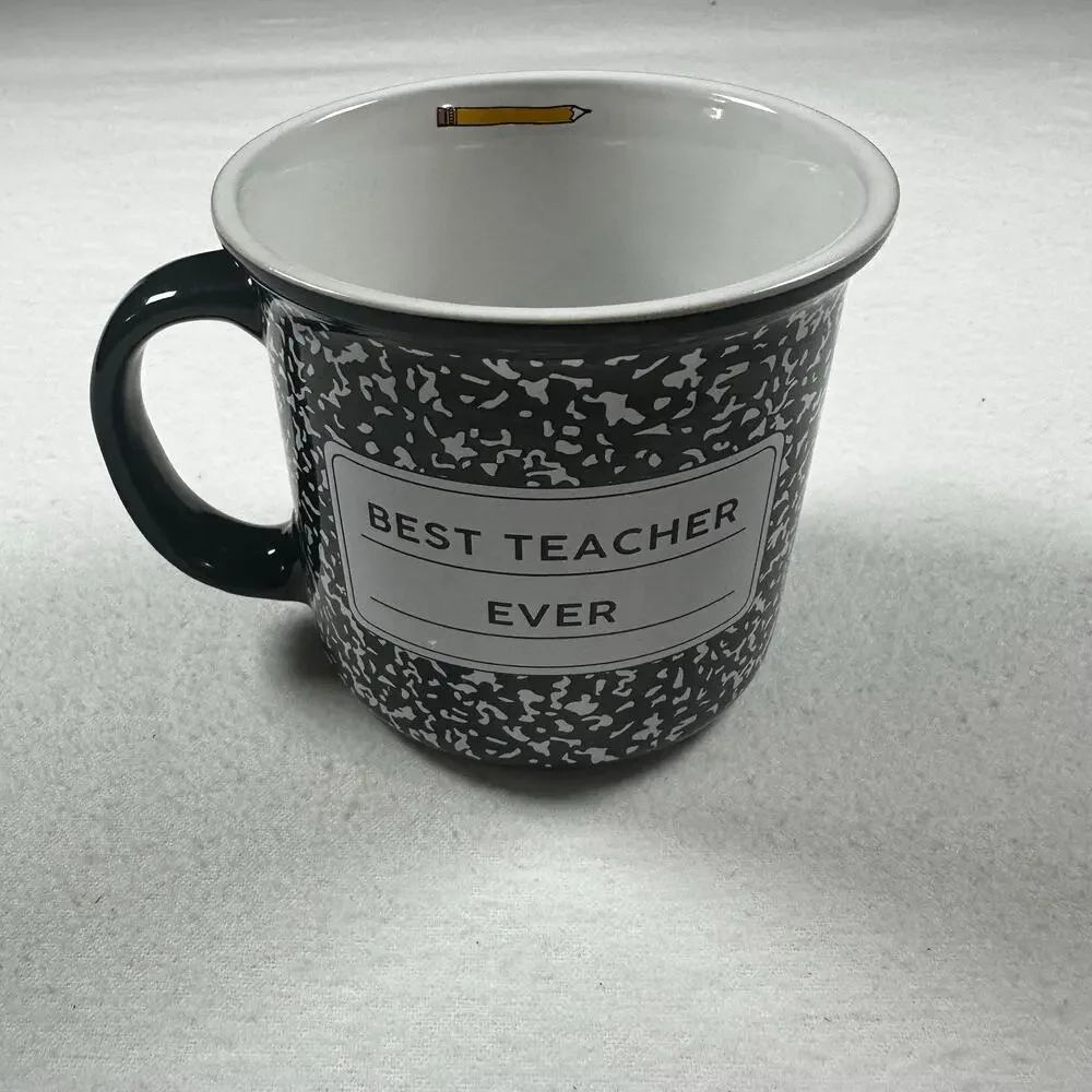 Composition Book Best Teacher Ever Coffee Mug LIKE NEW